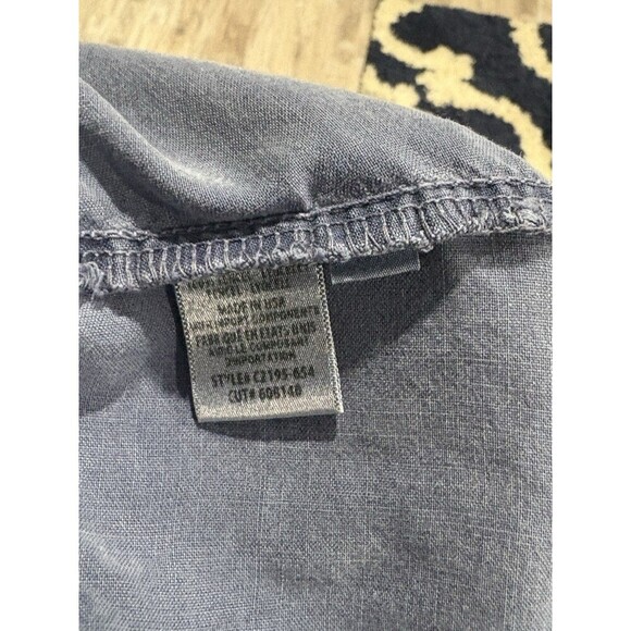 Anthropologie Cloth & Stone Tencel Button Front Long Sleeve Blouse Hi-low Large - Picture 6 of 6